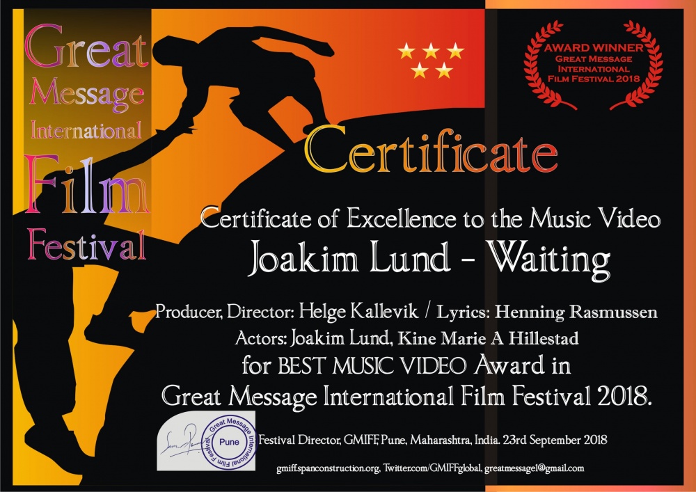 Joakim Lund - "Waiting" - Winner - Music Video 2018